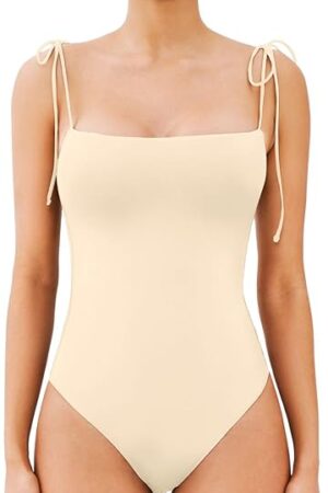 Women's Bodysuit Shoulder Strap Bodysuit Sleeveless Outfit 2025 Spring/Summer Designer Collection