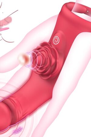 Finger Vibrator Adult Sex Toys - G Spot Vibrator Clitoral Stimulator Rose Toy with 9 Powerful Vibration Modes, Adjustable Nipple Massager Female Couple Sex Toys, Adult Toys & Games for Women