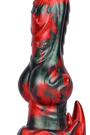Dog Dildo with Knot,Realistic Animal Wolf Dildo with Powerful Suction Cups 7.95 in Silicone Adult Sex Toys for Women Deep Relaxation