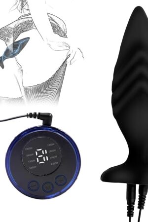 Electro Shock Trainer Kit,Electric Shock Soft Silicone Plug Butt Plug, Multi-Frequency Electric Stimulation Anal Plug Dilator,E-stim Prostate Massager, G-Spot Stimulator SM Sex Toy for Men
