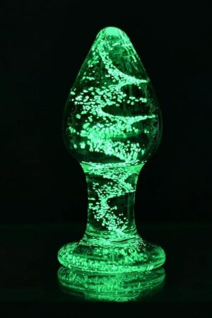 Glow in The Dark Dildo,Crystal Glass Dildo,Large Anal Plug Sex Toys for Women Men