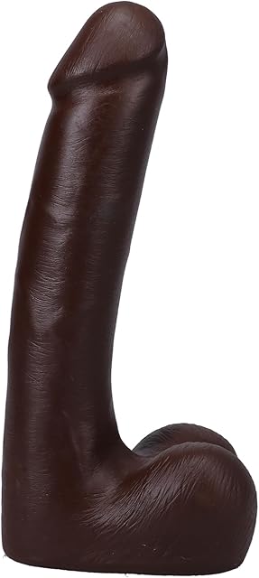Doc Johnson The Realistic Dildo- 9 Inch ULTRASKYN with Removable Vac-U-Lock Suction Cup - F-Machine and Harness Compatible - for Adults Only, Chocolate