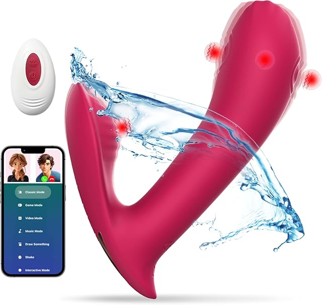 Wearable G Spot Vibrator with APP & Remote Control, 9 Tapping & Vibration Modes, Dual Stimulation, Strong Power, Discreet Design, Easy to Use and Clean, Great Gift for Women, Couples, Adult Sex Toys