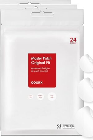 COSRX Acne Pimple Patch Absorbing Hydrocolloid Original 3 Size Patches for Blemishes and Zits Cover, Spot Stickers for Face and Body, Not Tested on Animals (72)