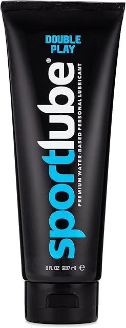 Double Play Premium Water-Based Personal Lubricant 8oz Tube - Intimate Sex Lube for Men, Women, & Couples - Natural Feel, Silky Smooth, Non-Staining