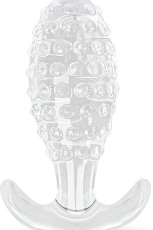 Anal Plug with Butt Made of Skin-Friendly Silicone Pineapple Flexible Liquid Silicone, Butt Plug for Women and Men, Anal Trainer Kit Anal Plug for Beginners and Advanced Users (M(l9cm*d3cm))