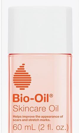 Bio-Oil Skincare Body Oil Serum, Face and Body Moisturizer with Vitamin E & A, for Scars, Stretch Marks, Sensitive Skin, All Skin Types, Dermatologist Recommended, Non-Comedogenic, 2 Oz