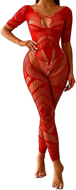 Women Lingerie Bodystocking Sexy Bodysuit Fishnet Tights Playsuit Nightwear