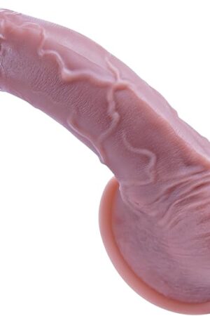72 inch Realistic Small Upwards Dildo for Beginners, Silicone Soft Thick G-spot Wide Anal Dildo Stimulator with Suction Cup Fat Dildo, Adult Sex Toys Thick Penis, Adult Toys for Women and Couples