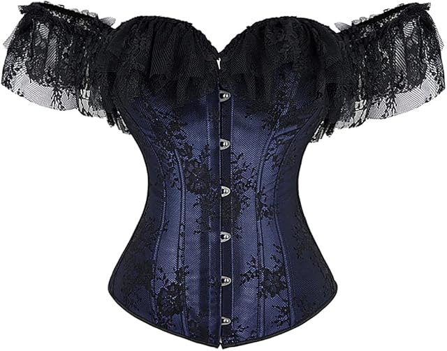 Corset Top with Sleeve Corset Tops for Women Lace Corsets Bustier Tops for Women