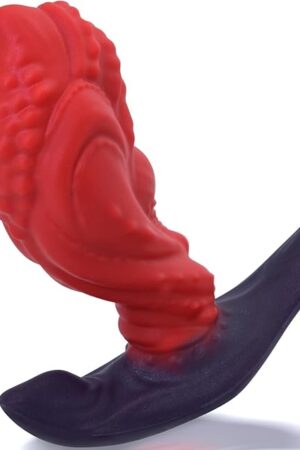 Anal Plug Butt Plug with Safe T-Shaped Base Mixed-Color Silicone Monster Dilator Prostate Massager Sex Toy for Women Men Masturbation (L)
