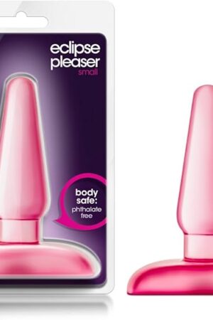 Blush B Yours 4" Eclipse Pleaser Butt Plug - Beginner Anal Trainer with Soft Tapered Tip - Slim Insertion Bum Plug, Body Safe PVC Anchor Base - Adult Anal Sex Toy for Women, Men & Couples - (Pink)
