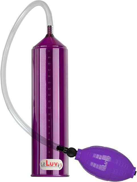 2.25"x9" EasyOp Purple Good Bgrip Purple Ball Grip with Clear Graduated Cylinder/Clear Collapse-Resistant Hose Basic Penis Pump