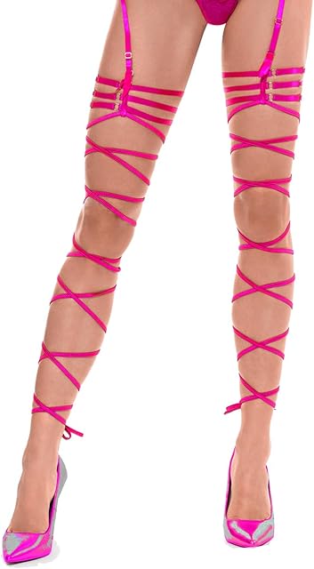 Women Sexy Lingerie Strappy Garter Straps Stockings DIY Crisscross Stockings for Clips