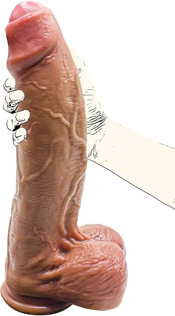 144 Inch Realistic Huge Thick Dildo Sex Toy for Women, Lifelike Soft 33 inche Diameter Big Dildo with Strong Suction Cup Adult G-spot Penis for Advanced Male Female Adult Toys