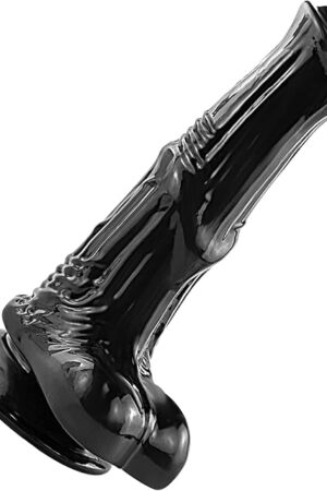 8.3 Inch G spot Horse Dildos, Flexible Anal Sex Toys with Suction for Men Black