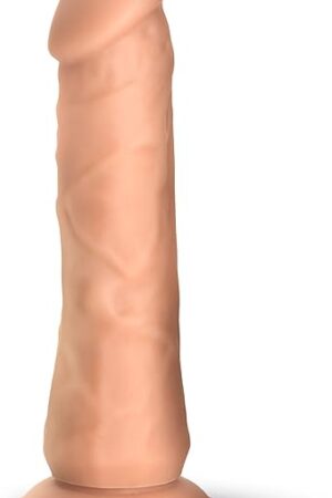 CURVE TOYS Easy Riders 7 Inch Premium Silicone Dildo for Beginners Men Women and Couples - Temperature Sensitive Sex Toy with Harness Compatible Suction Base, 1 Piece - Medium Color
