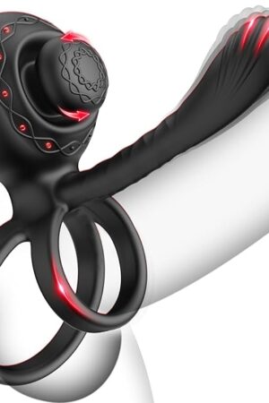 Vibrating Cock Ring Sex Toys for Men - 360? Kneading Clitoral Stimulator Penis Ring, Octopus Cock Ring Vibrator Adult Toys with 10 Vibrations, Couples Male Vibrator Sex Toy for Men Women