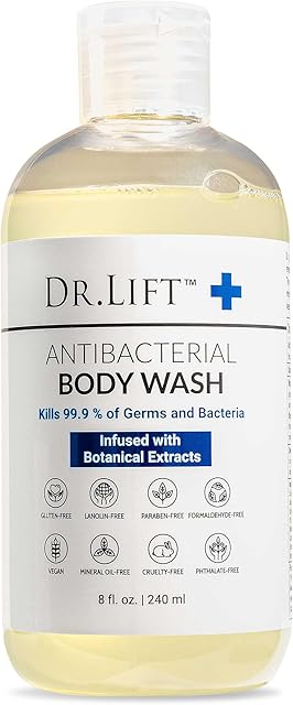 Antibacterial Body Wash | Kills 999% of Germs | Made in America | Antibacterial Soap - Infused with Botanical Extracts | Shower Gel Body Wash for Women & Men | Liquid Bath Soap - 8 Oz