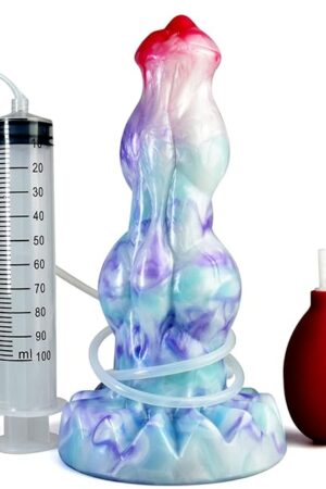 Dog Dildo,Wolf Squirting Ejaculating Dildos with Thick Knot and Strong Hands Free Suction Cup Silicone Animal Dildo Adult Sex Toys Big Anal Plugs Suitable for Male Man Women Couples Friends