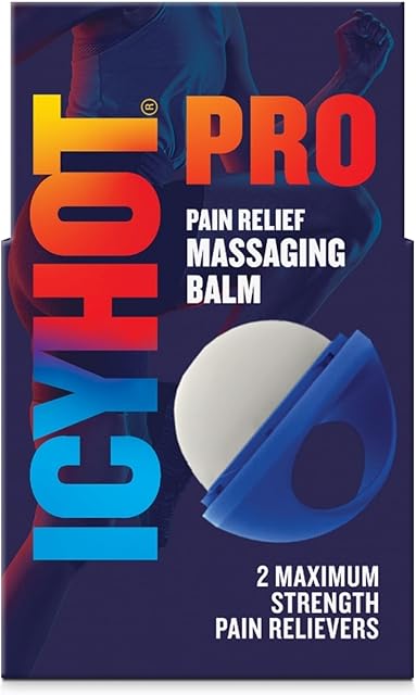 Icy Hot PRO Pain Relief Massaging Balm with Easy-Grip Applicator for Muscles & Joints, Fast-Acting, Moisturizing Formula with Maximum-Strength Menthol & Camphor, 125 Oz