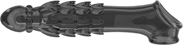 Black Reusable Silicone Penis Sleeve with Jump Egg and Cock Ring Extender, 10 inch Super Soft Penis Enlarger Sleeves with Textures Adult Sex Toy for Men Couples - No Vibrate