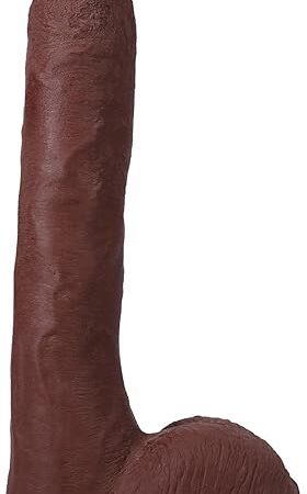 Doc Johnson Signature Series - Pressure - 10 Inch ULTRASKYN Dildo with Removable Vac-U-Lock Suction Cup - F-Machine & Harness Compatible - for Adults Only, Chocolate
