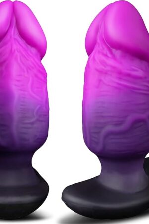 58" Large Butt Plug Anal Plug, Huge Buttplug Big Anal Dildo Wearable Anal Stretcher, Soft Silicone Butt Plug Giant Prostate Dildo with T Base, Anal Sex Toys for Women Men Couples