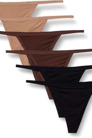 Women's Microfiber G-String Thong, Pack of 6