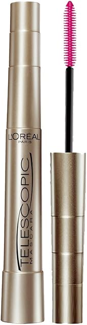 L'Oreal Paris Makeup Telescopic Original Lengthening Mascara, Blackest Black, 027 Fl Oz (1 Count)