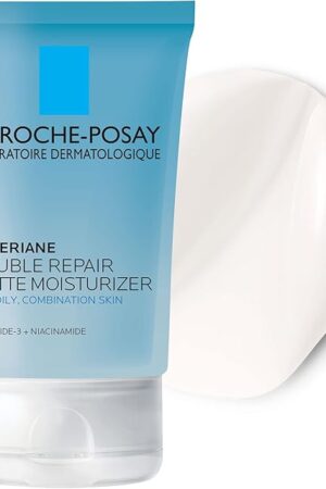 La Roche-Posay Toleriane Double Repair Matte Face Moisturizer, Daily Moisturizer For Oily Skin With Ceramide And Niacinamide For All Skin Tones, Oil Free, Non-Comedogenic, Available with SPF 30