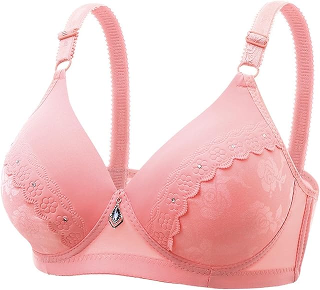 Women No Wire Full Coverage Everyday Wear Bra Comfortable Convenient Daily Bra Soft Support Push Up Bra