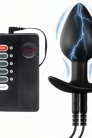 Anal Sex Toy Electric Shock Anal Plug Prostate Massager Butt Plug Trainer Electro Power Box Massager Toys Wearable Adult Sex Toy for Men and Women