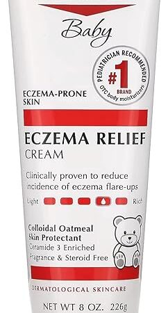 Eucerin Baby Eczema Relief Body Cream, Fragrance Free Baby Eczema Cream with Colloidal Oatmeal, Ceramide-3 and Licorice Root Extract, 8 Oz Tube