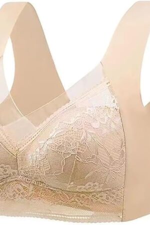 Zenchic Push Up Lace Bras Womens Comfy Anti-Sagging Plus Size Sports Posture Correcting Ice Silk Bra for Older
