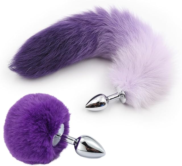2PCS/Sex Fox Tail Anal Sex Toys Butt Plugs Anal Plug Sex Toys for Women Man Adult Couples Anal Toys Adult Sex Toys for Couple Anal Training