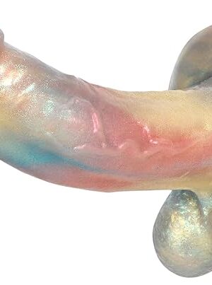 8 Inch Thick Realistic Silicone Dildo - Colorful Soft Girthy Dildos with Strong Suction Cup, Big Lifelike Dildo for Anal Vagina G Spot Stimulation, Hands-Free Play Adult Sex Toys for Women Men Couples