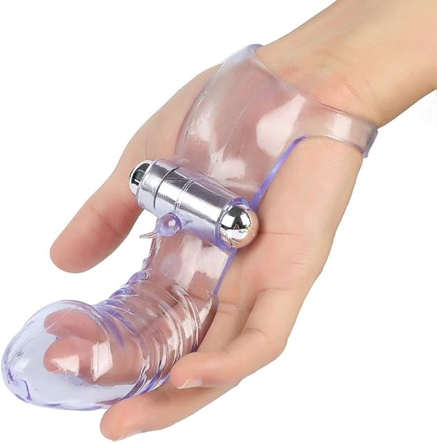 Finger Sleeves Vibrator G-spot Clit Massager Stimulator, Female Lesbian Bullet Vibration Masturbator Sex Toys, Vagina Orgasm Anal Adult Erotic Sex Toys for Women Couples (A)