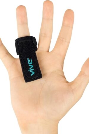 Vive Trigger Finger Splint - Support Brace for Middle, Ring, Index, Thumb, Pinky, and Hands - Straightening Curved, Bent, Locked Stenosing Tenosynovitis Tendon Lock Release Knuckle Stabilizer - HSA/FSA