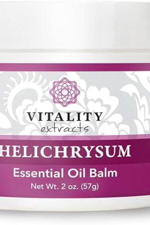 Vitality Extracts Helichrysum Balm - 2oz, Helichrysum Gymnocephalum, Beeswax, Almond Oil, Ultra-Moisturizing, Skin Healing, Full Body Hydration