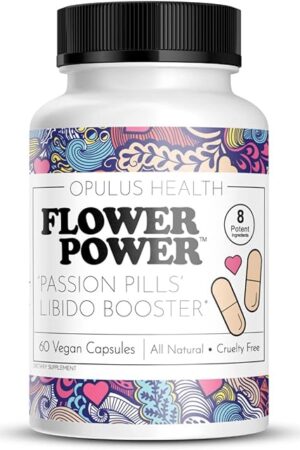 Flower Power 'Passion Pills' Potent Libido Booster for Women | Comprehensive Women's Libido Enhancer | Dynamic Energy Booster for Women - 60 ct Vegan