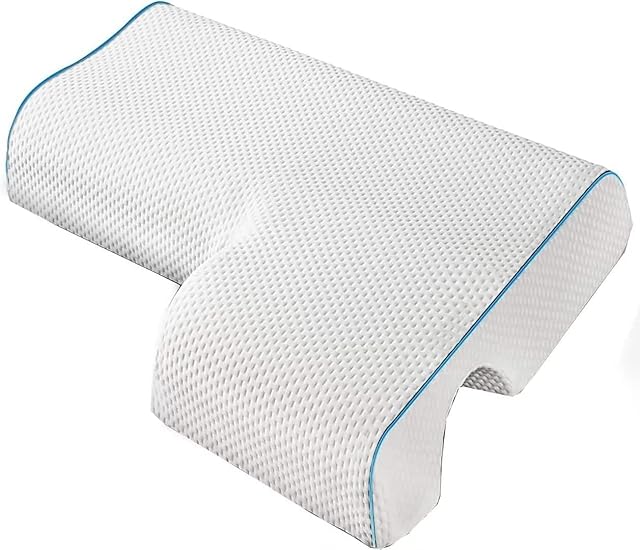 Arched Cuddle Pillow,Couples Pillow with Slow Rebound and Breathable Memory Foam,Couple Cuddle Sleep for Anti Pressure Hand (Left)