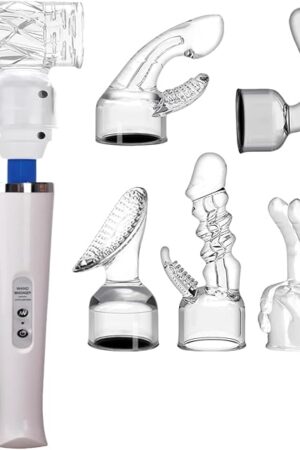 Wand Massage Attachments Set, 6 Piece Handheld Accessories for Back Neck Leg Hand, Come with The Magic Massager Wand,for Home,Office Pressure Relief