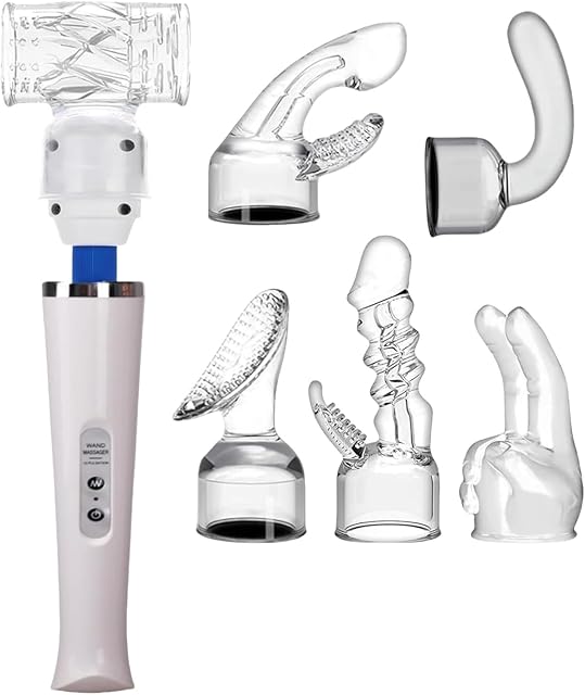 Wand Massage Attachments Set, 6 Piece Handheld Accessories for Back Neck Leg Hand, Come with The Magic Massager Wand,for Home,Office Pressure Relief