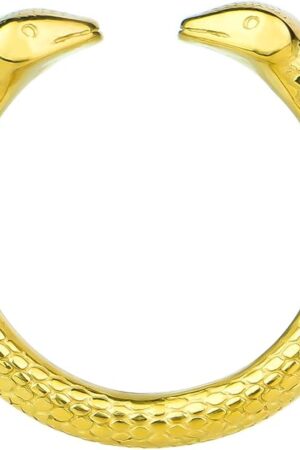 5 Sizes of Snake Shape Gold Color Metal Man Cock Ring, Smooth Adjustable Male Penis Ring Adult Sex Toy for Men Couple - 29mm Ring