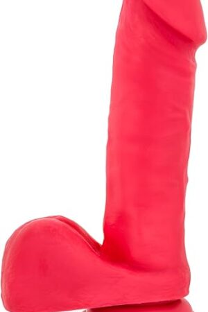 Eden Sex Toy - Realistic Liquid Silicone Dildo - 8 Inch - Thick, Soft Strap-On Penis with Strong Suction Cup - Lifelike Big Cock for Clitoral Vaginal & Anal Stimulation - Women Men & Couples - Cerise