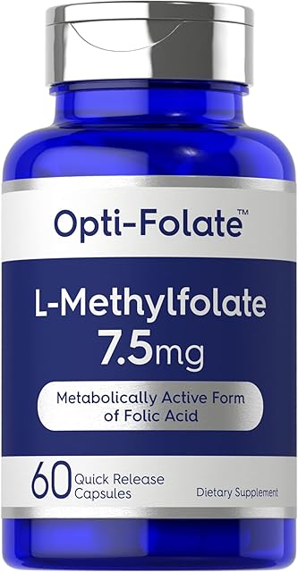 Carlyle L Methylfolate 75 mg | 60 Capsules | Optimized and Activated | Non-GMO, Gluten Free | Methyl Folate, 5-MTHF | by Opti-Folate