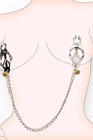 Butterfly Bell Chain Milk Clip - BDSM Toys Sexual Pleasure Tools for Women Bondage Nipple Clamps Sexual Pleasure Tools for Women Men Couples Bondage Gear Accessories Sex Restraints Adult