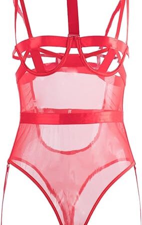 Garter Lingerie for Women,Sexy Lace Lingerie Set Teddy Lingerie Lace Bodysuit