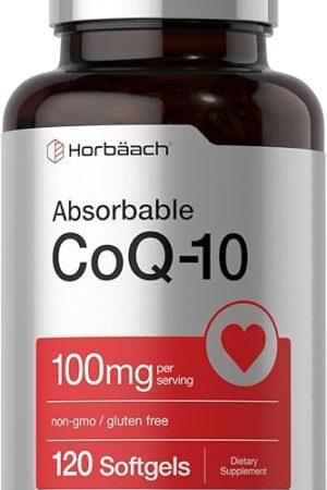 Horb?ach CoQ10 100mg Softgels | 120 Count | Non-GMO and Gluten Free Supplement
